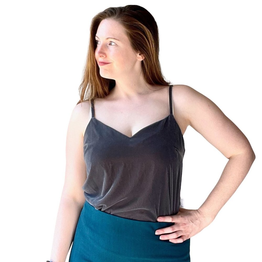 Old Navy | Dark Gray Velour Dressy Camisole Medium NWT
